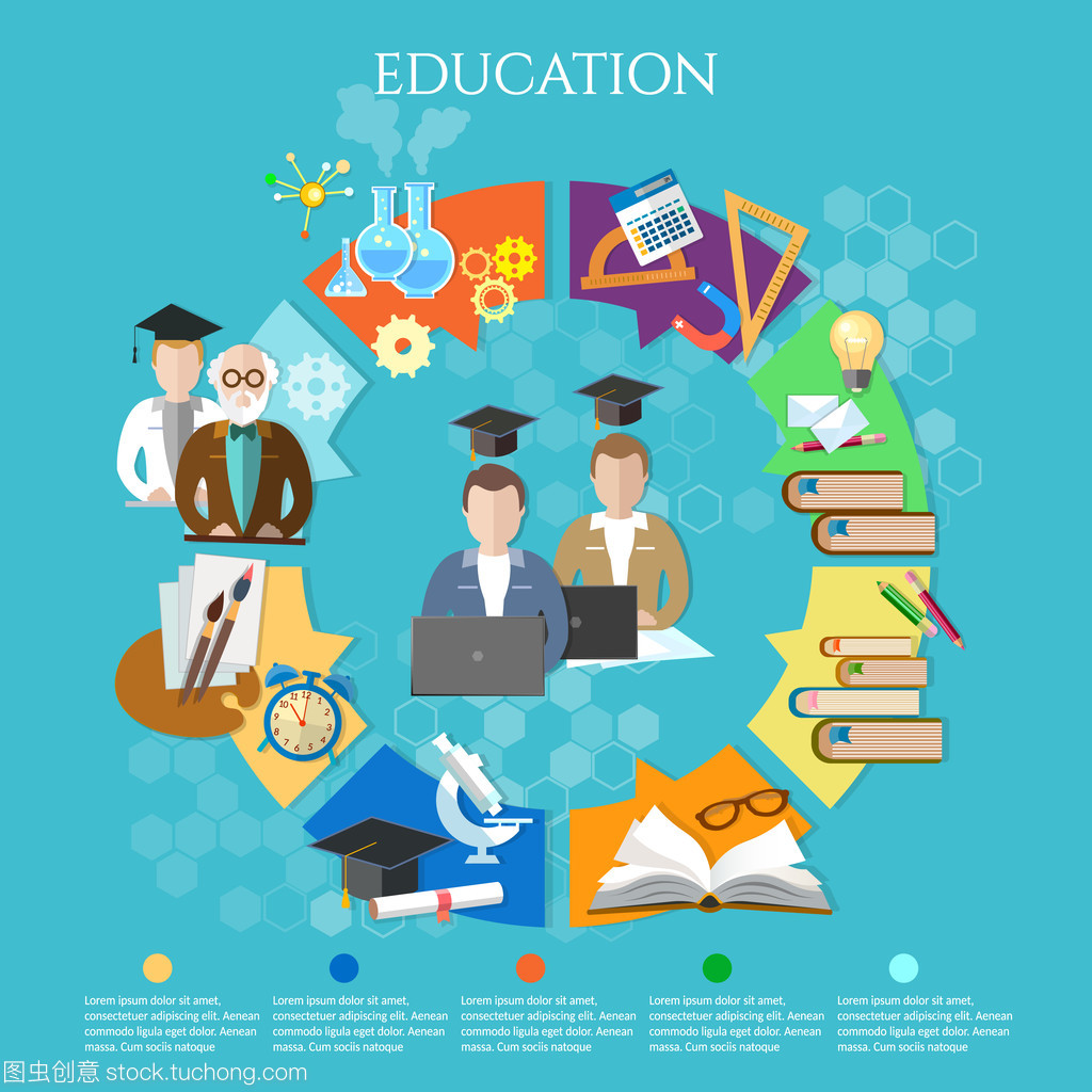 教育信息圖表打開書本的知識(shí)